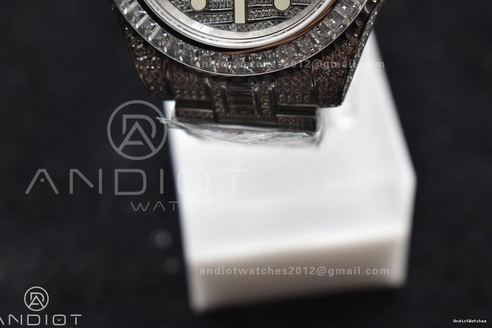 Full Bracelet Diamond 849 Diamonds On 40mm AMGF Sleek Best VR On Dial Edition SS GMT 1007